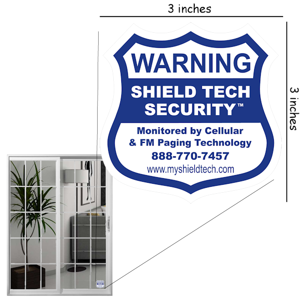 Alarm Decals for Sliding Glass Door (Outside of Sliding Glass Door)